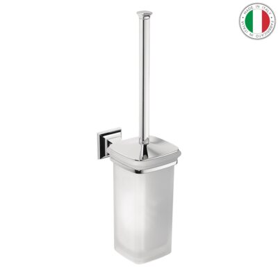 WC-Bürstenhalter Chrom Messing Satinglas Portofino Colombo Design