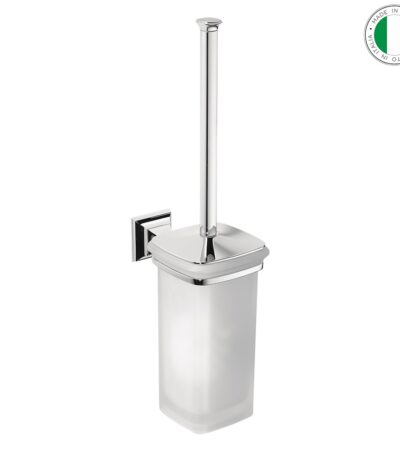 WC-Bürstenhalter Chrom Messing Satinglas Portofino Colombo Design