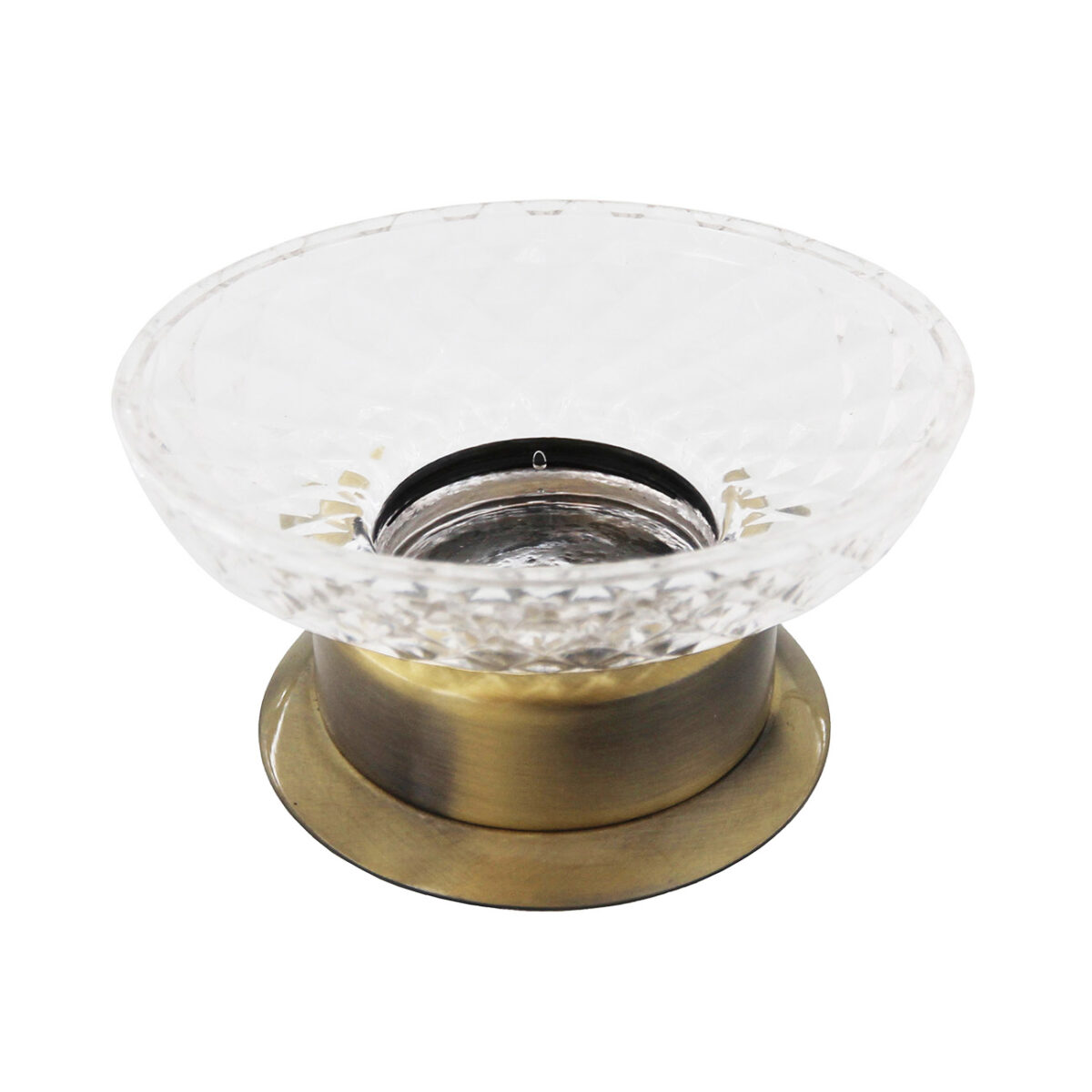 STELO_Seifenablage_freistehend_Antik_Messing_Kristallglas