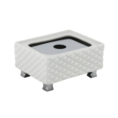 STELO Seifenablage Seifenschale Chrom Porzellan Messing