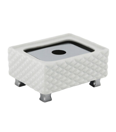 STELO Seifenablage Seifenschale Chrom Porzellan Messing