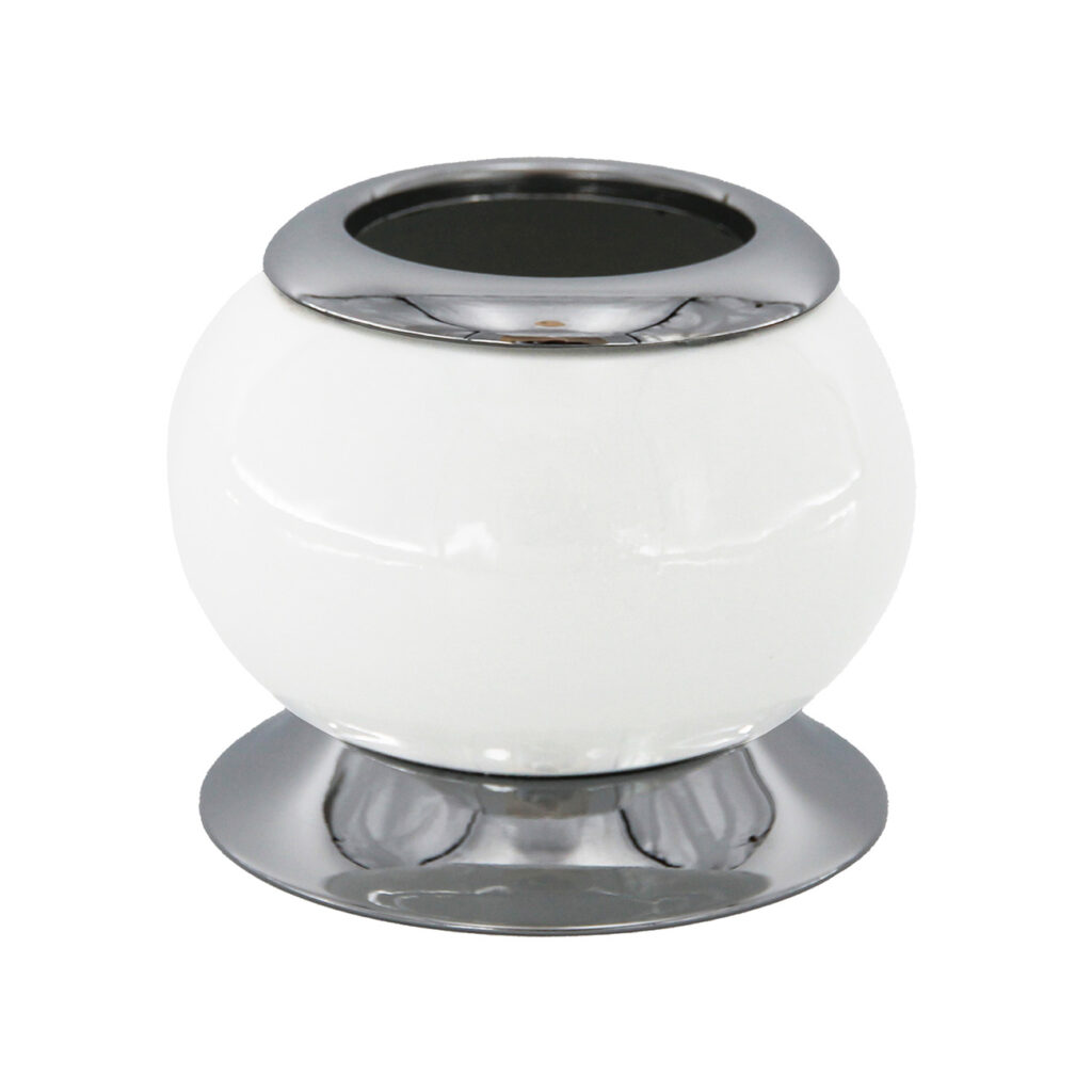 STELO_Kosmetikdose_Porzellan_Chrom_ohne Deckel