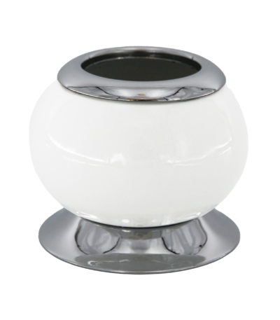 STELO_Kosmetikdose_Porzellan_Chrom_ohne Deckel