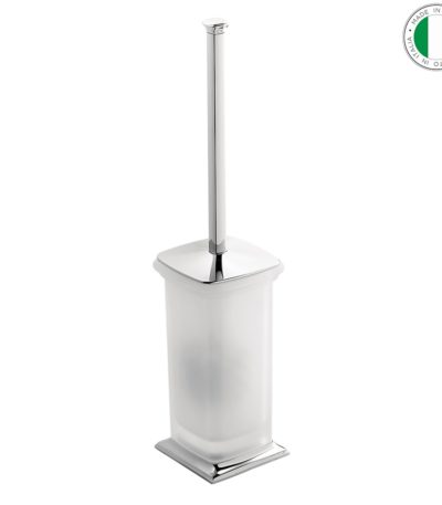 WC-Bürstengarnitur WC-Bürste freistehend Chrom Messing Satinglas Portofino Colombo Design