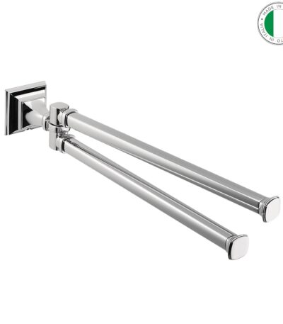 Handtuchhalter 2-armig beweglich Chrom Messing Portofino Colombo Design