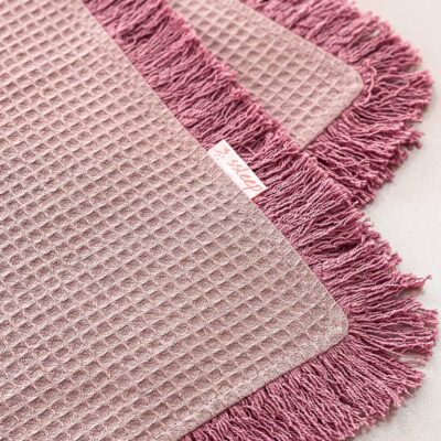 Tagesdecke lila musselin waffel 180 x 200 cm