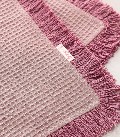 Tagesdecke lila musselin waffel 180 x 200 cm